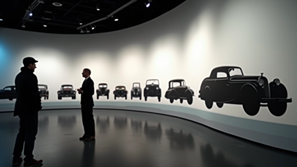 Erinevate automudelite siluetid ajajoonel, 1950-ndatest 2020-ndateni